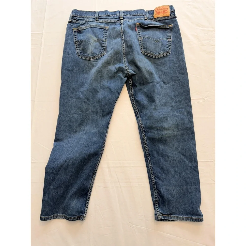 Levi's 502 Jeans Mens 44x30 Blue Medium Wash Regular Straight Leg Denim Big Tall